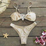 Sexy Breast-Wear Bikini Three-Piece Solid Color Sexy Split Swimsuit Woman 2025 New