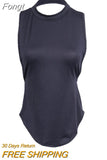 Sexy Women Ladies Summer Vest Top Sleeveless backless Blouse Casual Summer Solid Color Loose Tank Tops Shirt