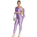 Fongt Women's Summer New One-Shoulder Sexy Kinestic Asymmetrical Tight