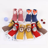 Baby Knitted Leopard Floor Socks Shoes with Rubber Soles Infant Anti-slip Indoor Socks Newborn Spring Summer