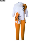 Two 2 Piece Set African Clothes Africa 2021 Dashiki Fashion Print Dresses Suit Bazin Top Pants Elastic Party Plus Size