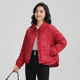 2024 New Lapel Short Cotton Jacket Coat Women Thickened Small Fragrant Wind Shirt Collar Loose Versatile Cotton-Padded Coat Women-Outfit