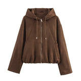 Fongt Women's 2025 Explosion ZA Loose-Fitting Velvet Effect Jacket Jacket