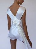 Sexy Hollow Out Bandage Women Dress White Asymmetrical High Waist Mini Dress Women Spring Skinny Fashion Streetwear