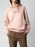 Graphic Hoodies Women 2023 Spring Autumn Clothes Pockets Cozy Hooded Sweatshirts Pullovers Female Vintage Rock Hoodie