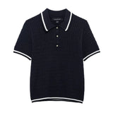 Fongt 2025 New Knitted Shirt Round-Neck Solid Color Loose Set Female Design