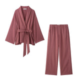 Fongt For Women's INS Burst With Belt And Suit Jacket + Pajama Style Flared