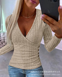 Women's Ruffle Button Shirt-ODS4431 Collection-Outfit