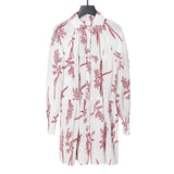 Fongt Style Dress Women 2025 New Casual Collar Embroidery Loose Thin Shirt Dress