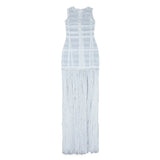 Spring And Summer New Features Medium And Long White Banded Evening Dress Dress Waist Thin Women's