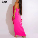 Hollow Out Tassel Maxi Party Dress Women Sexy See Through Halter Backless Long Robe Summer Vacation Beach