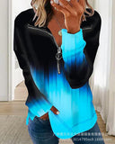 New Women's Imitation Denim Print Casual Jacket AY1716A1 Collection-Outfit