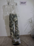 Women's Jeans High Waist Multi Pocket Loose Streetwear Camouflage Denim Cargo Pants Summer 2023 New-Outfit