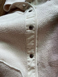 classic oversize jacket with hood made of imitation