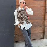 Fongt Women's Clothing INS Explosive Leopard Ripple Vest - Long-Term Stocking Assured Shelves
