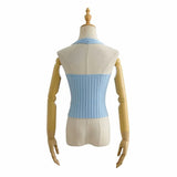 New Multicolor V-Collar Neck Suspender Summer Solid Color Bare Back Short Style Exposed Navel Wiped Chest Girl-Outfit