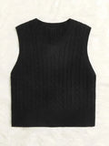 Fongt Sweaters Women's Knitted Vest Jumper V-Neck Vest Sweater Sleeveless Top