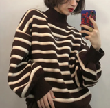 Grandma Striped Sweater-Outfit