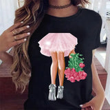 Women Sunflower Girl Printed T
