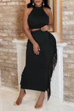 Hem Sleeveless Bodycon Skirts