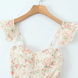 Fongt Homemade New Women's Classic Oceanic Printed Belt Dress