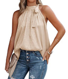New Summer Style Bowtie Leopard Print Satin Sleeveless Vest-Outfit
