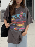 Motel Graphic Short Sleeve Tee-Outfit