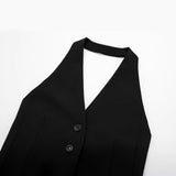 New Summer Dress Bare Back Collar Vest 7926446 800-Outfit