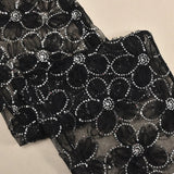 Black Mesh Floral Rhinestone Pants-Outfit