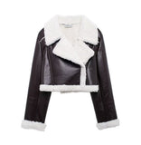 Fongt Women's ZA Explosion New Street Fashion Lamb Woolen Jacket Jacket