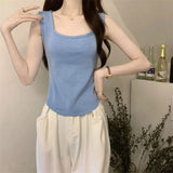 Temperament Fish Bone Vest Women's Summer New Slings Wearing French Slimming Inside And Fashionable Sleeveless Top