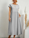 Fongt Solid Color Sleeveless Loose Cotton Into Pocket