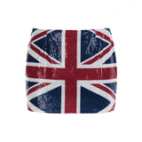 Fongt Style Personality Flag Prints Decorate Low-Waisted Hip-Blow Skirt Hottie Sexy Body Trim Skirt