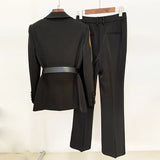 Fongt New Star Temperamental Diamond Hot Diamond Belt Suit Two Sets