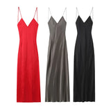 New Silk Satin Texture Lingerie Sexy Dress 8325840-Outfit