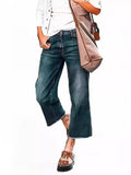 Vintage Women Wide Leg Pants Loose And Slim Cat Beard Monkey Jeans-Outfit