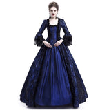 Long Skirt Stitching Large Bell Sleeve Retro