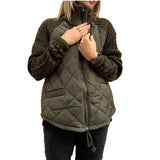 Fongt 2025 New Fashion Zip Long Sleeve Collar Women's Cotton Jacket