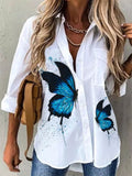 long-sleeved shirt casual plus size