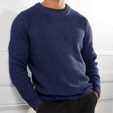 Fongt Only For The New Casual Men's Solid Color Top Sweater Knit