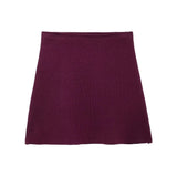 Fongt Women's INS Burst Women's Simple Loose Knitted Coat Mini-Skirt Set