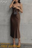 Maxi Dress Women Satin Backless Pile Collar Spaghetti Strap Evening Sexy Elegant Party Outfits Floor Length y2k