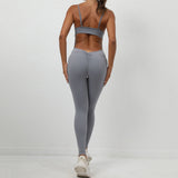 Fongt Tight And Breathable Yoga Exercise Jumpsuit With Wrinkled And Hip Integrated Quick-Drying Fitness Yoga Pants-Outfit