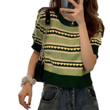 Short T-Shirt Girl 2025 New Top Design Small Short-Sleeved Summer High-Waisted