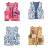 Fongt Women's Clothing 2025 Autumn And Winter New Street Fashion Double-Sided Cotton Vest