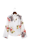 New Spring 2024 Style Neck V-Collar Printed Seersucker Shirt-Outfit
