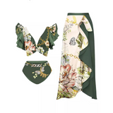 Sexy Fashion One Piece Swimsuit Solid 3D Flower Summer Women Swimwear Beachwear Summer Luxury Monokini Bathing Suit-Outfit