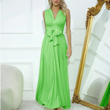 Style Multi-Wear Multi-Rope Cross-Back Sexy Bandage Dress Long Dress-Outfit