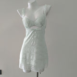 Fongt Lace Brae Pure Desire Sling Short Skirt Lace With Thin Perspective Sexy Pajamas Woman 2025 New Home