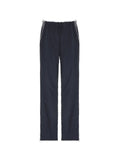Street Ribbon Contrast Color Wide Leg Pants-Outfit